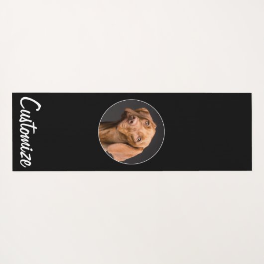 自分の写真とカスタム文字の作成パーソナライズされた ヨガマット (裏面(横))