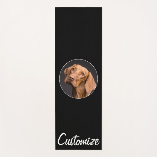 自分の写真とカスタム文字の作成パーソナライズされた ヨガマット (正面)