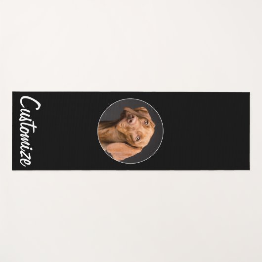 自分の写真とカスタム文字の作成パーソナライズされた ヨガマット (正面(横))