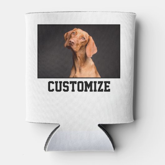 自分の写真とカスタム文字の作成パーソナライズされた 缶クーラー (正面)