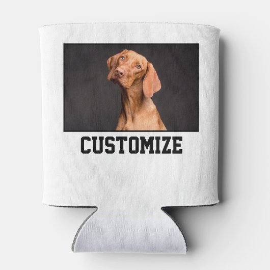 自分の写真とカスタム文字の作成パーソナライズされた 缶クーラー (裏面)