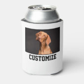 自分の写真とカスタム文字の作成パーソナライズされた 缶クーラー (缶裏面)