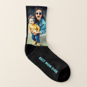 自分の写真とカスタム文字の追加 ソックス (右外側)