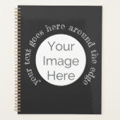 自分の写真とカスタム文字を作成する プランナー手帳 (正面)