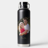 自分の写真とカスタム文字パーソナライズされたの作成 ウォーターボトル (背面)