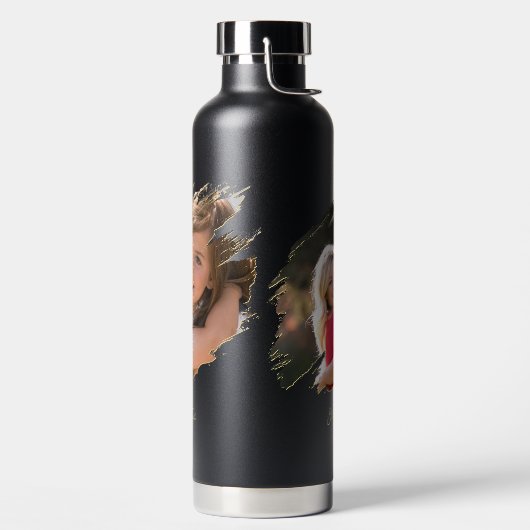 自分の写真とカスタム文字パーソナライズされたの作成 ウォーターボトル (左面)