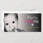 自分の写真と名前をカスタムするのクリスマスを追加 –  シーズンカード (正面/裏面)