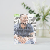 自分の写真と文字の追加モダン悔やみや弔慰 サンキューカード (スタンド正面)