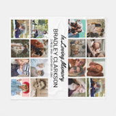 自分の写真と文字を追加パーソナライズされた フリースブランケット (正面(横))