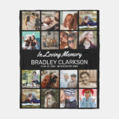 自分の写真と文字を追加パーソナライズされた フリースブランケット (正面)