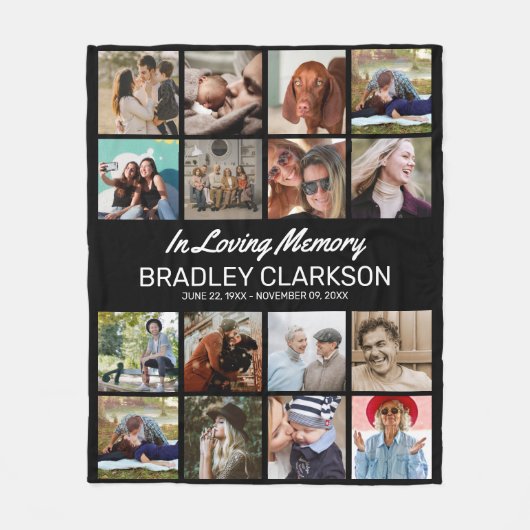 自分の写真と文字を追加パーソナライズされた フリースブランケット (正面)