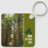 自分の写真と文字アウトドアハイキングアドベンチャー キーホルダー (裏面)