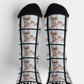 自分の写真と文字靴下を追加 ソックス (上部)