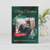 自分の写真のカスタムクリスマスカードの作成 招待状 (スタンド正面)