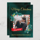 自分の写真のカスタムクリスマスカードの作成 招待状 (正面/裏面)