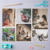 自分の写真のカスタムクリスマスコラージュを作成 薄葉紙 (クラフト)