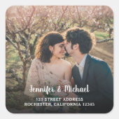 自分の写真のシール結婚を作成する スクエアシール (正面)