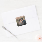 自分の写真のシール結婚を作成する スクエアシール (封筒)