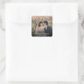 自分の写真のシール結婚を作成する スクエアシール (バッグ)