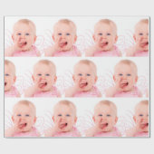 自分の写真のパーソナライズされたクリスマスを作成 ラッピングペーパー (フラット)