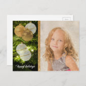 自分の写真のパーソナライズされたクリスマス葉書 シーズンポストカード (正面/裏面)