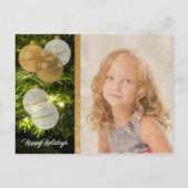 自分の写真のパーソナライズされたクリスマス葉書 シーズンポストカード (正面)