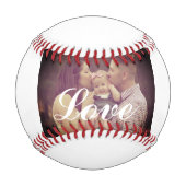 自分の写真のラブホワイト野球を作る 野球ボール (裏面)