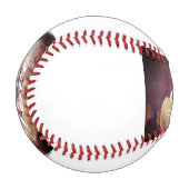 自分の写真のラブホワイト野球を作る 野球ボール (正面左)