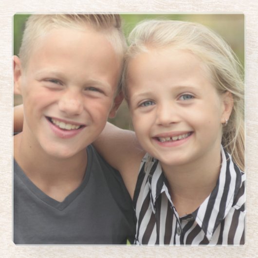 自分の写真の作成 ガラスコースター (正面)