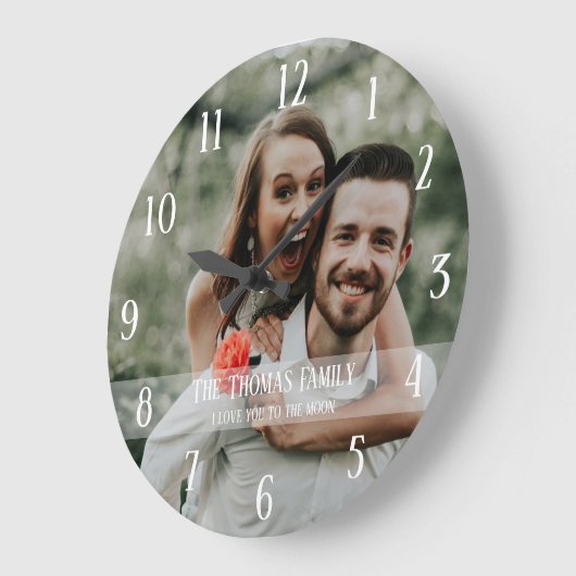 自分の写真の大きなカスタム時計を追加 ラージ壁時計 (傾斜)