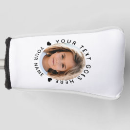 自分の写真の文字と名前の作成 ゴルフヘッドカバー