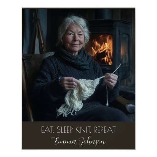 自分の写真の文字と名前の作成 ポスター (正面)