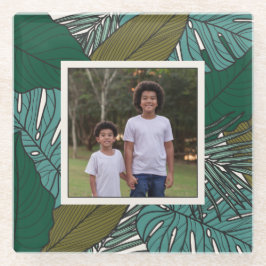 自分の写真の熱帯パターンを作成 ガラスコースター