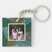 自分の写真の熱帯パターンを作成 キーホルダー (裏面)