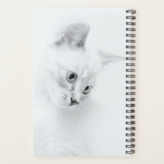 自分の写真の猫名を追加パーソナライズされたする プランナー手帳 (裏面)