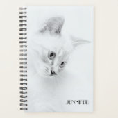 自分の写真の猫名を追加パーソナライズされたする プランナー手帳 (正面)