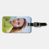 自分の写真の荷物タグパーソナライズされたを追加する ラゲッジタグ (正面横)