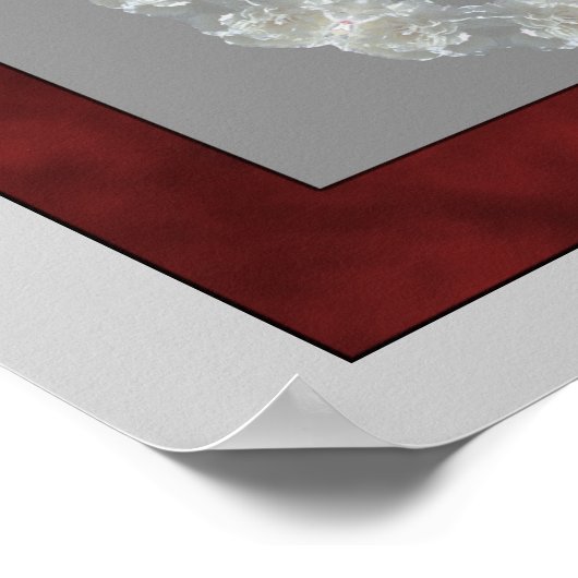 自分の写真の赤い斑入りフレームを作成する ポスター (角)