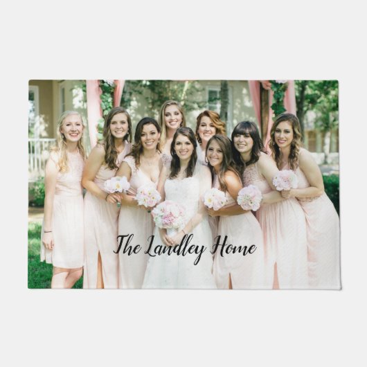 自分の写真の追加カスタム ドアマット (正面)