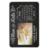 自分の写真のChalkboardを追加する日付マグネットを保存 マグネット (縦)