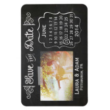 自分の写真のChalkboardを追加する日付マグネットを保存
