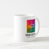 自分の写真またはロゴをアップロードする文字をオンライ買ンに追加する コーヒーマグカップ (正面右)