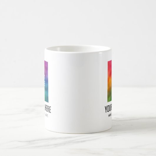 自分の写真またはロゴをアップロードする文字をオンライ買ンに追加する コーヒーマグカップ (中央)