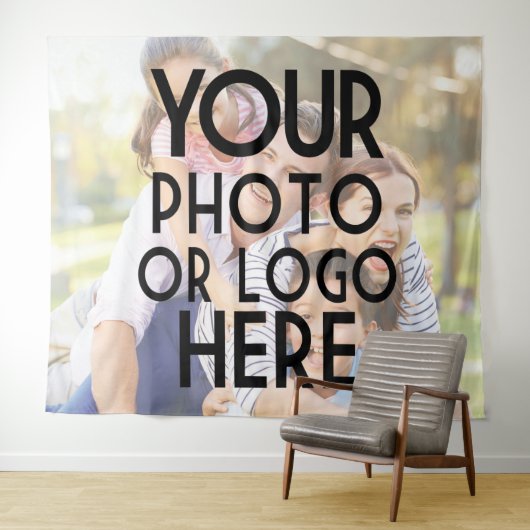 自分の写真または会社のロゴを追カスタム加する裁ち落とし タペストリー (インサイチュ(横))