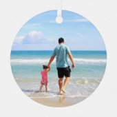 自分の写真または文字の追加 メタルオーナメント (正面)