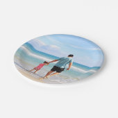 自分の写真または文字 ペーパープレート (アングル)