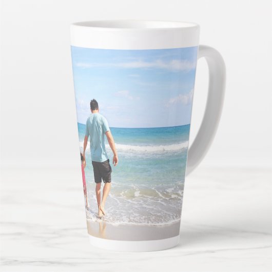 自分の写真や文字の追加 カフェラテマグ (右アングル)