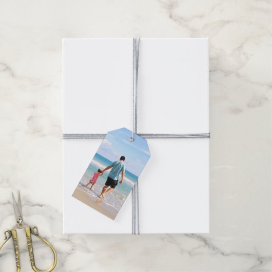 自分の写真や文字の追加 ギフトタグ (より糸付き)