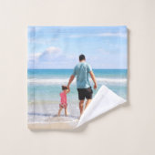 自分の写真や文字の追加 バスタオルセット (ウォッシュタオル)