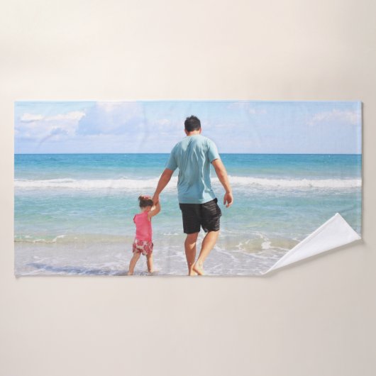 自分の写真や文字の追加 バスタオル (バスタオル)